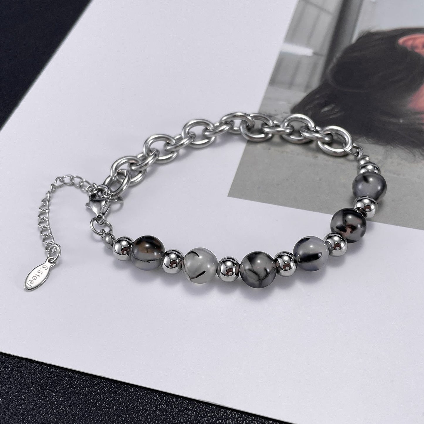 Wee Luxury Men Bracelets Steel Dragon Stone Bracelets Stylish Unisex Accessories with Attitude