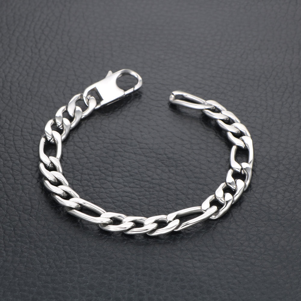 Wee Luxury Men Bracelets Total length is about 21.5cm Simple Hip Hop Fashion Stainless Steel Bracelet Accessories