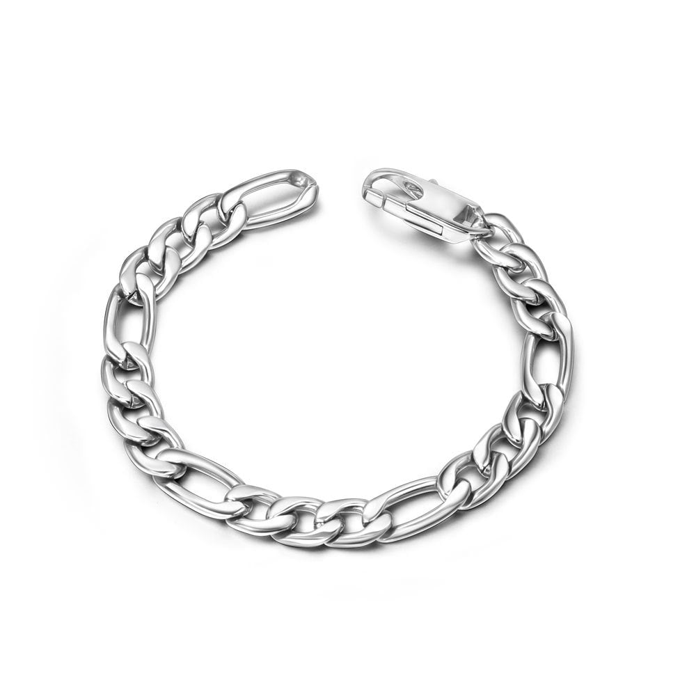 Wee Luxury Men Bracelets Total length is about 21.5cm Simple Hip Hop Fashion Stainless Steel Bracelet Accessories