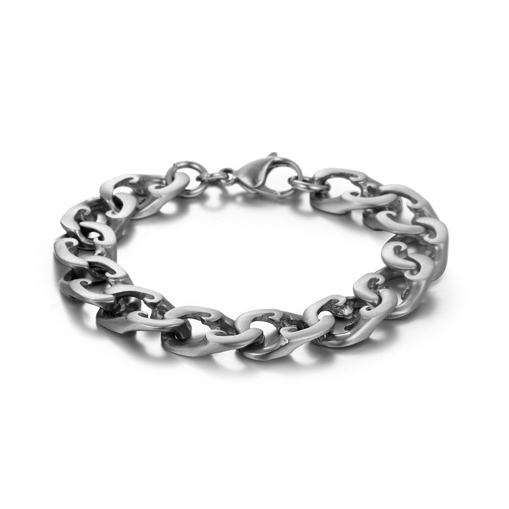 Wee Luxury Men Bracelets Total length is about 22cm Men's Personality Curse Titanium Steel Trending Bracelet