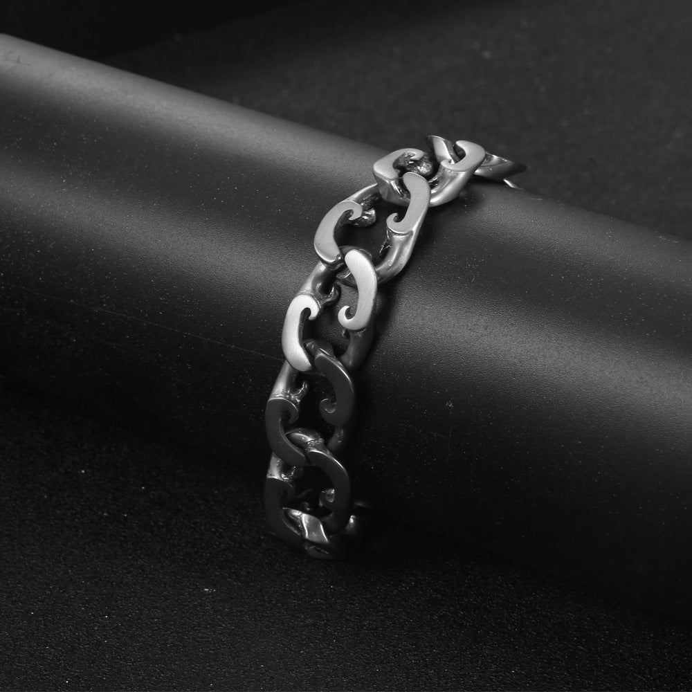 Wee Luxury Men Bracelets Total length is about 22cm Men's Personality Curse Titanium Steel Trending Bracelet