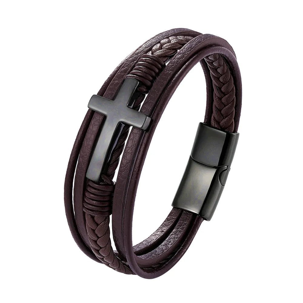 Wee Luxury Men Bracelets TZ-1722 / 19cm Black Personality Eternal Yoga Titanium Steel Bracelet