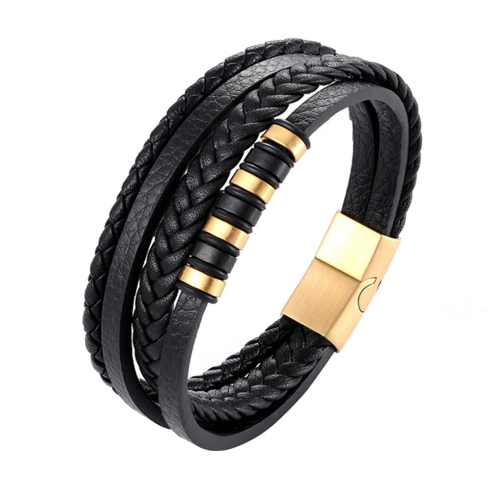 Wee Luxury Men Bracelets TZ-34A / 19cm Black Personality Eternal Yoga Titanium Steel Bracelet