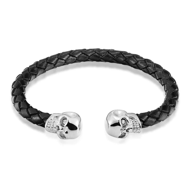 Wee Luxury Men Bracelets TZ-67 Fashion Men's Punk Style Braided Leather Bracelet