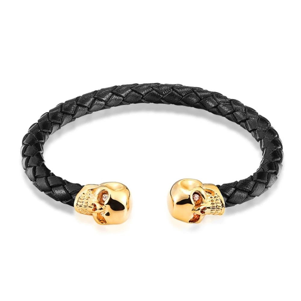 Wee Luxury Men Bracelets TZ-68 Fashion Men's Punk Style Braided Leather Bracelet