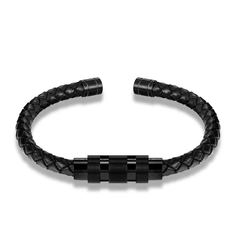 Wee Luxury Men Bracelets TZ-98 Fashion Men's Punk Style Braided Leather Bracelet