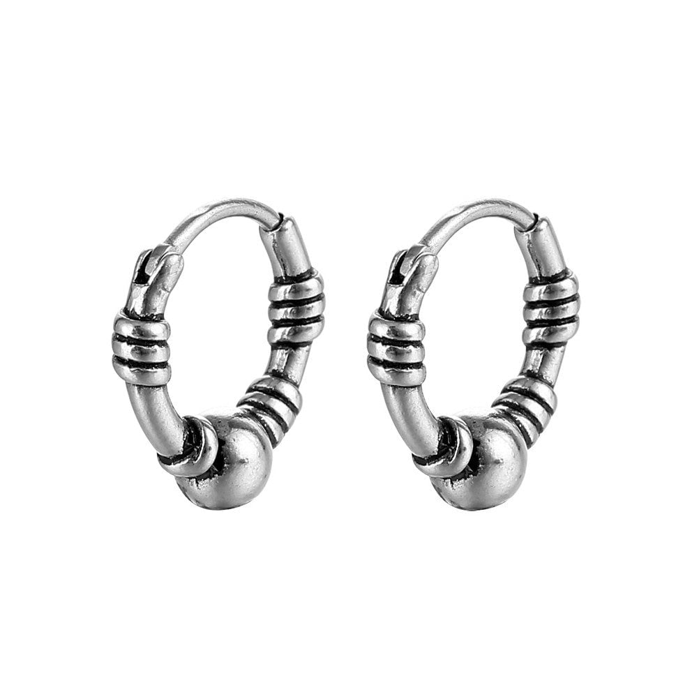 Wee Luxury Men Earrings 1 piece Mens Vintage Punk Titanium Earrings Trendy Statement Jewels