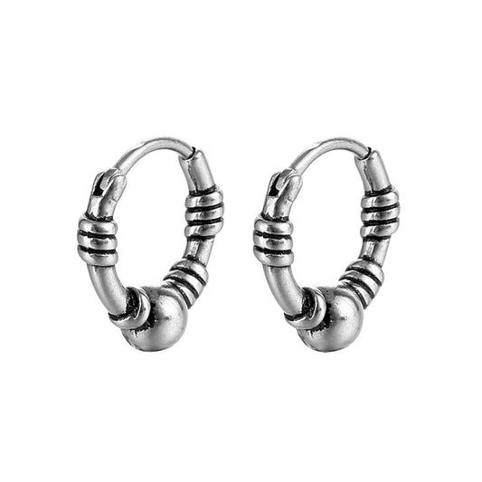 Wee Luxury Men Earrings 1 piece Mens Vintage Punk Titanium Earrings Trendy Statement Jewels