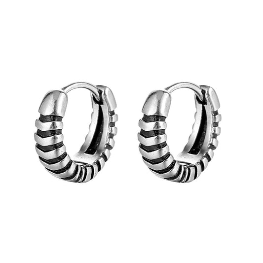 Wee Luxury Men Earrings 1 piece PunkStyle Titanium Stainless Steel Earrings for Men and Women