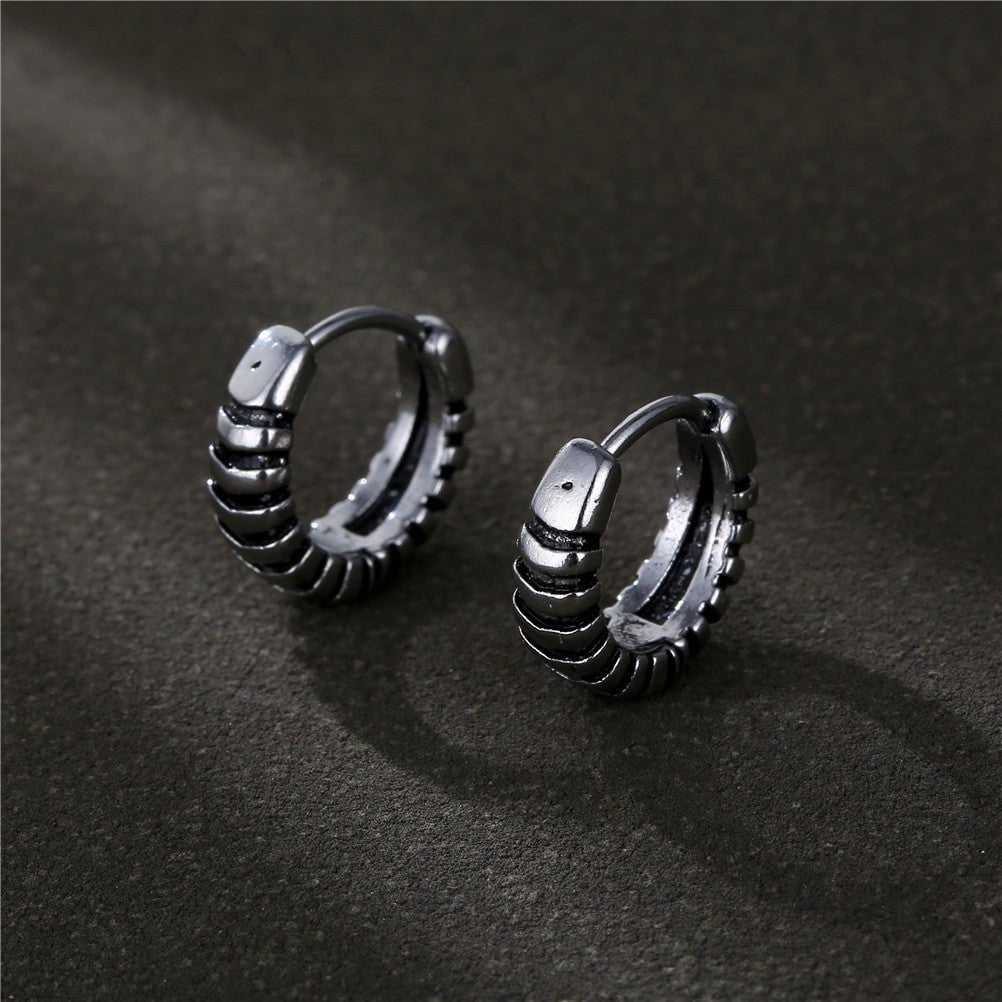 Wee Luxury Men Earrings 1 piece PunkStyle Titanium Stainless Steel Earrings for Men and Women