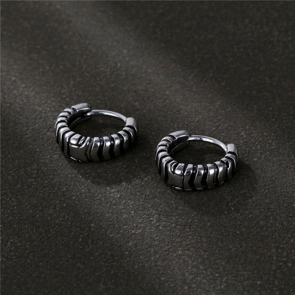 Wee Luxury Men Earrings 1 piece PunkStyle Titanium Stainless Steel Earrings for Men and Women