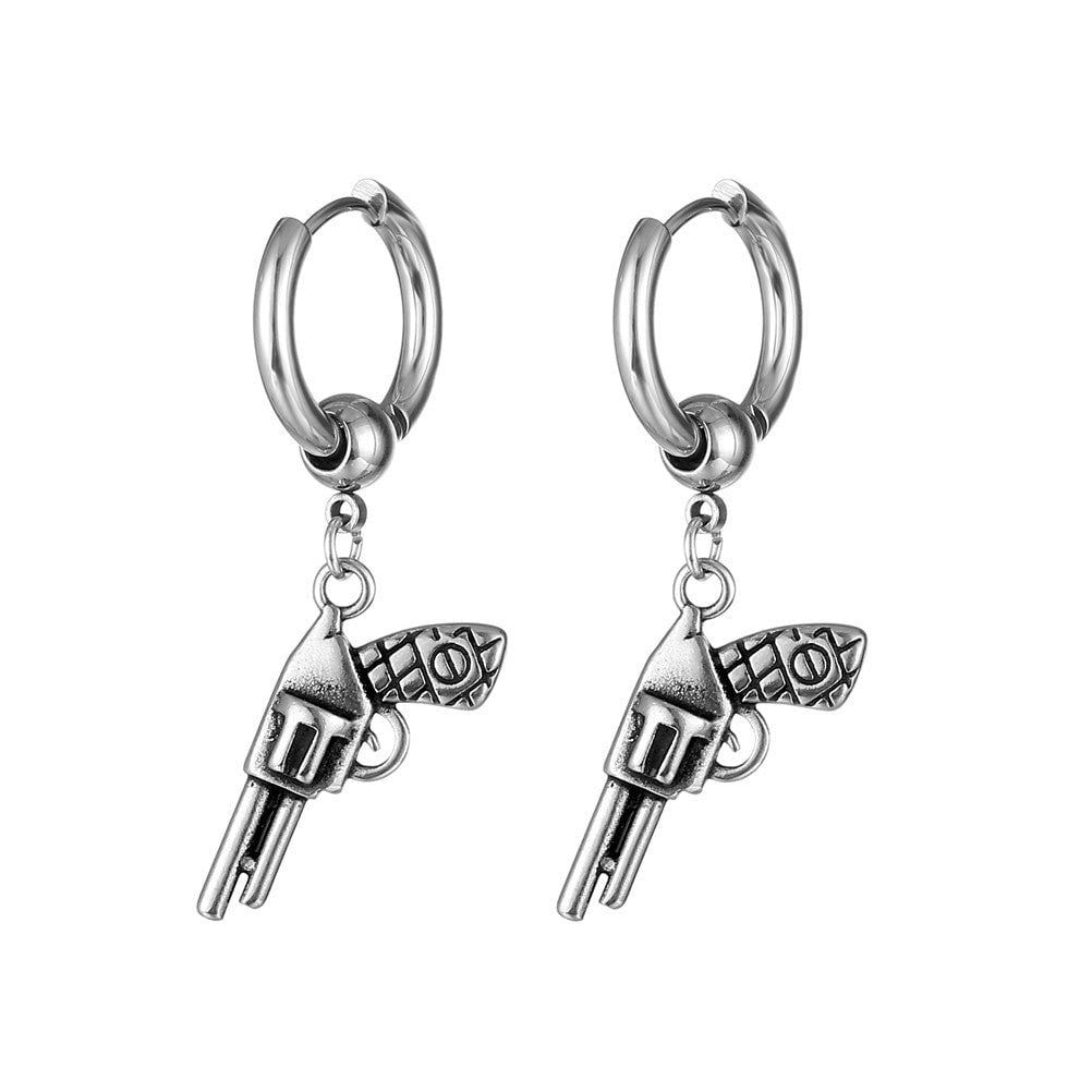 Wee Luxury Men Earrings 1 piece Stylish Stainless Steel Earrings for Mens Hip Hop Fashion