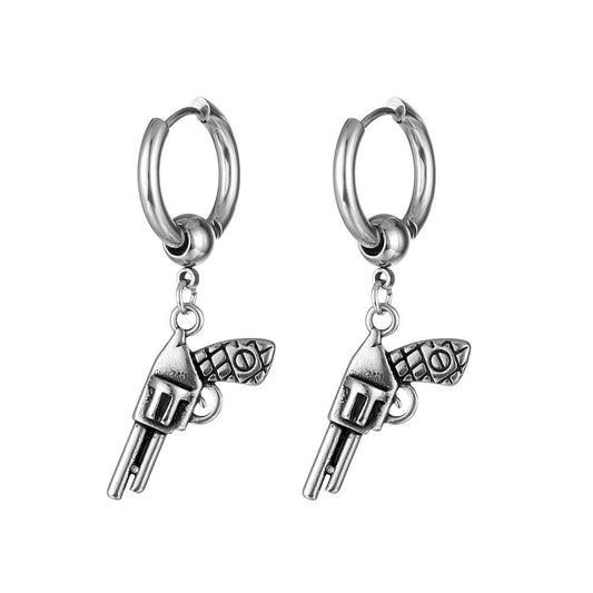 Wee Luxury Men Earrings 1 piece Stylish Stainless Steel Earrings for Mens Hip Hop Fashion