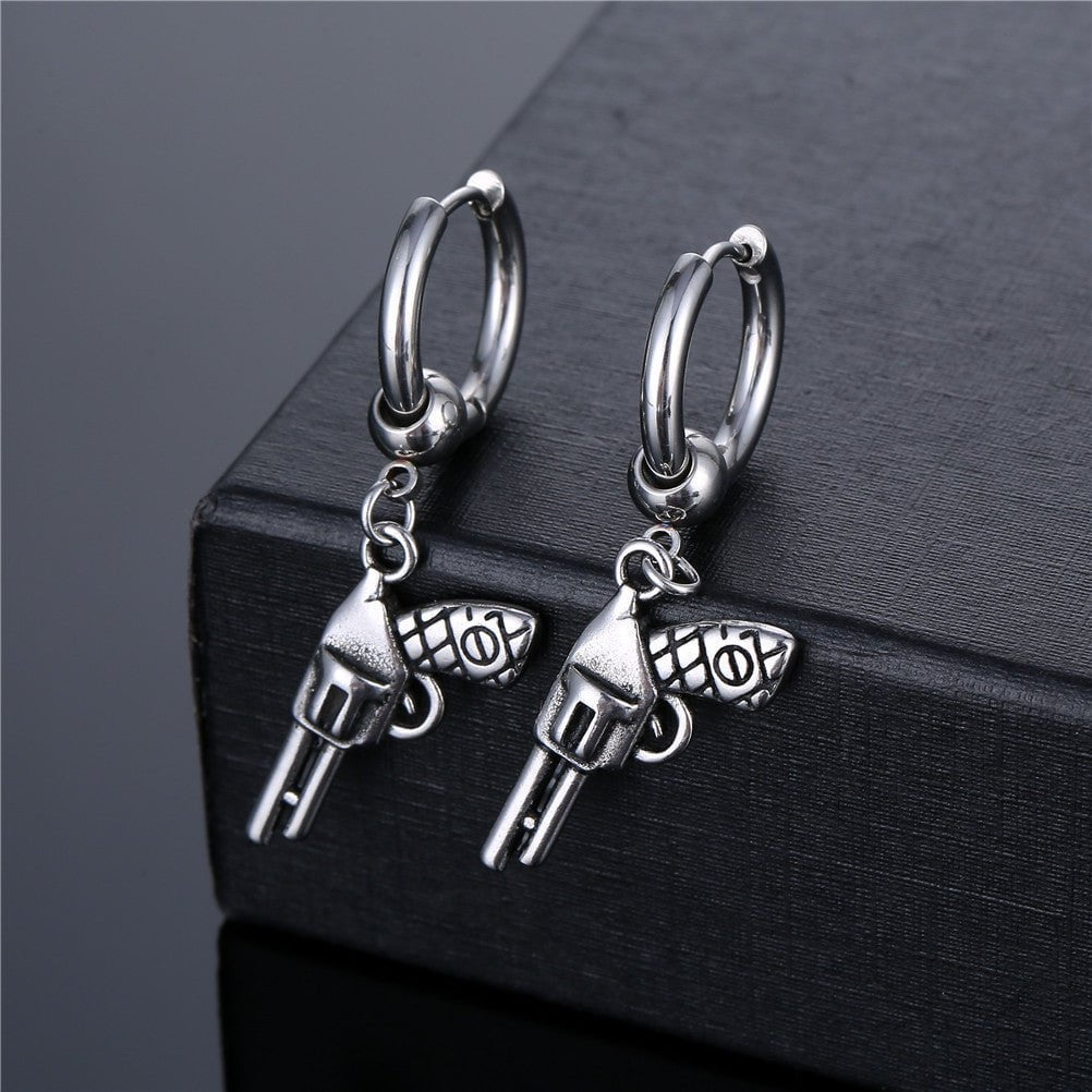 Wee Luxury Men Earrings 1 piece Stylish Stainless Steel Earrings for Mens Hip Hop Fashion