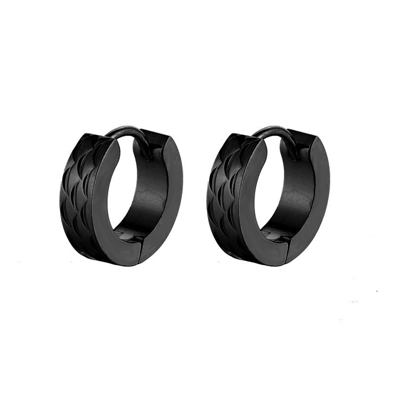 Wee Luxury Men Earrings Black / 1 piece Stylish Unisex Stainless Steel Earrings for Trendsetters