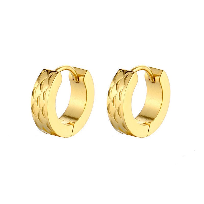 Wee Luxury Men Earrings Gold / 1 piece Stylish Unisex Stainless Steel Earrings for Trendsetters