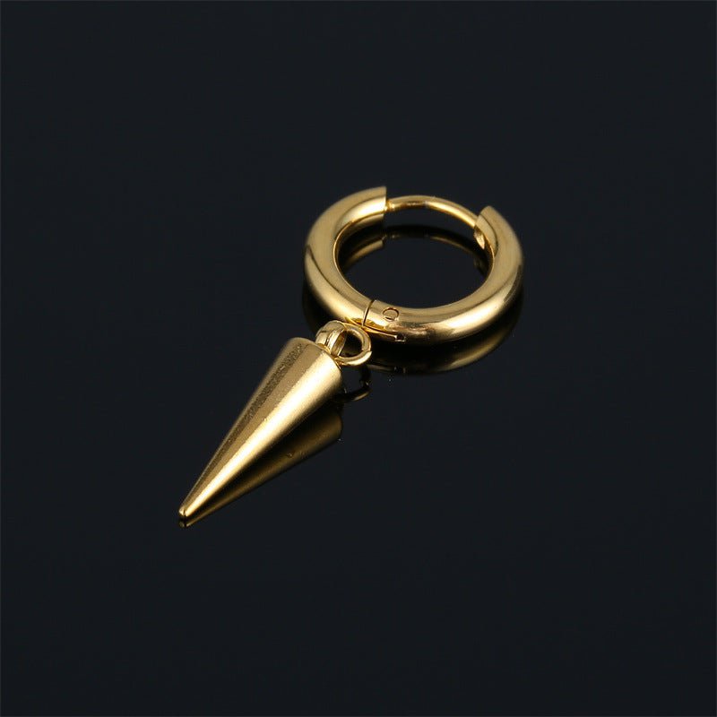 Wee Luxury Men Earrings Stylish and Trendy Stainless Steel Coil Pendant Earrings