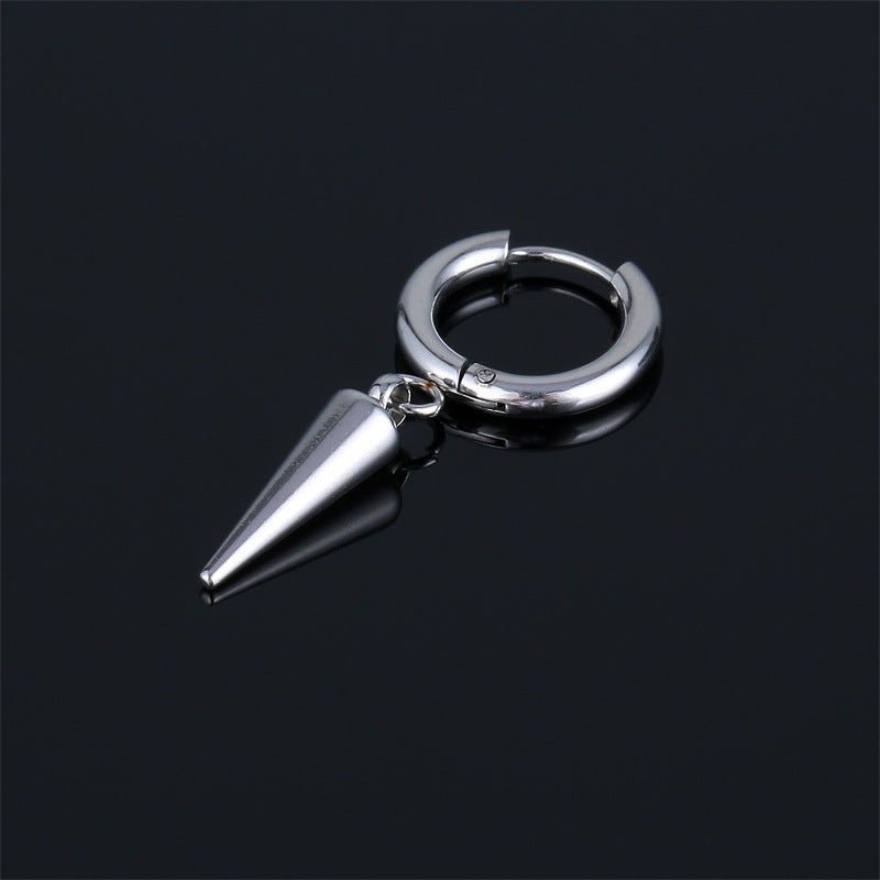 Wee Luxury Men Earrings Stylish and Trendy Stainless Steel Coil Pendant Earrings