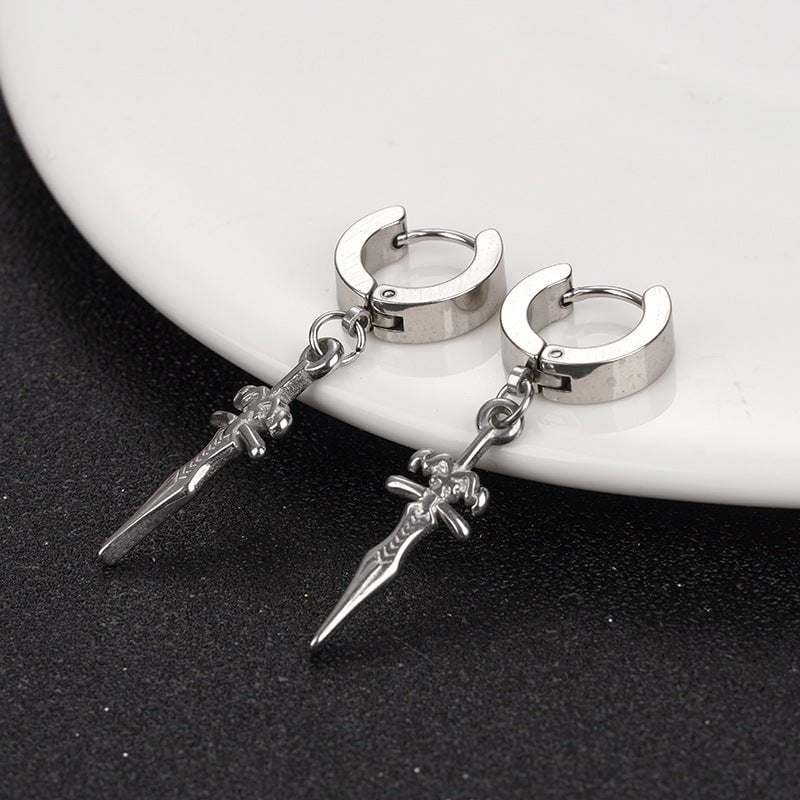 Wee Luxury Men Earrings Titanium Steel Ear Jewelry Hip Hop Ear Clips