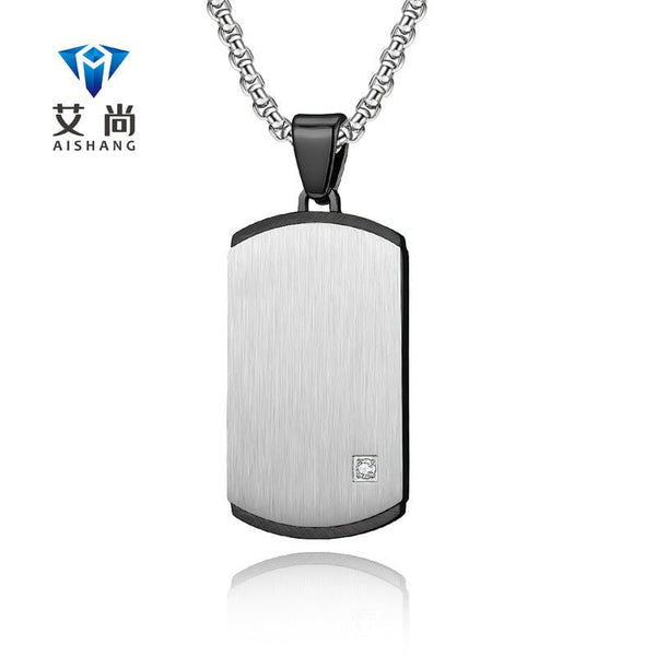 Wee Luxury Men Necklaces Geometric Hip Hop Necklace in Titanium Steel and Stainless Steel