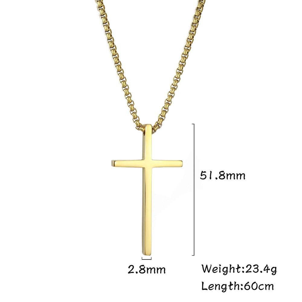 Wee Luxury Men Necklaces Choker Jewelry Stainless Steel Cross Necklace For Men