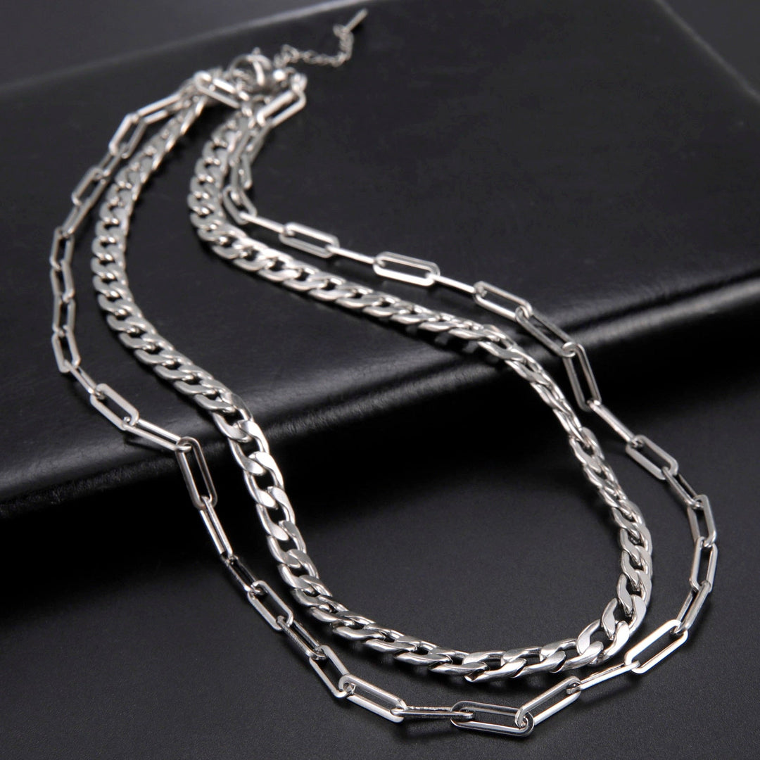 Wee Luxury Men Necklaces Fashionable Beads Choker Multilayer Chain Necklaces