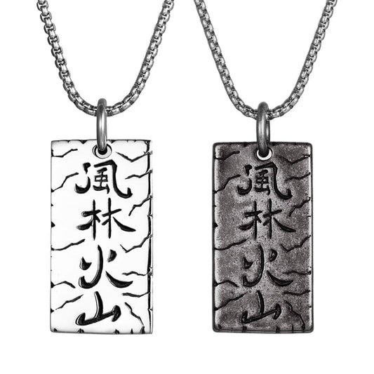 Wee Luxury Men Necklaces Geometric Fashion Necklace Inspired by Sun Tzu's Art of War for Men