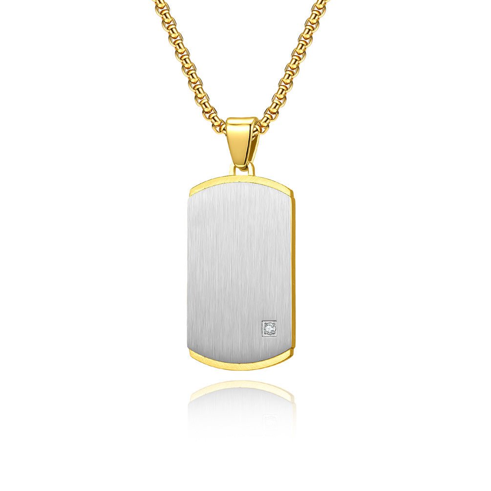 Wee Luxury Men Necklaces Gold plus steel pearl chain Geometric Hip Hop Necklace in Titanium Steel and Stainless Steel