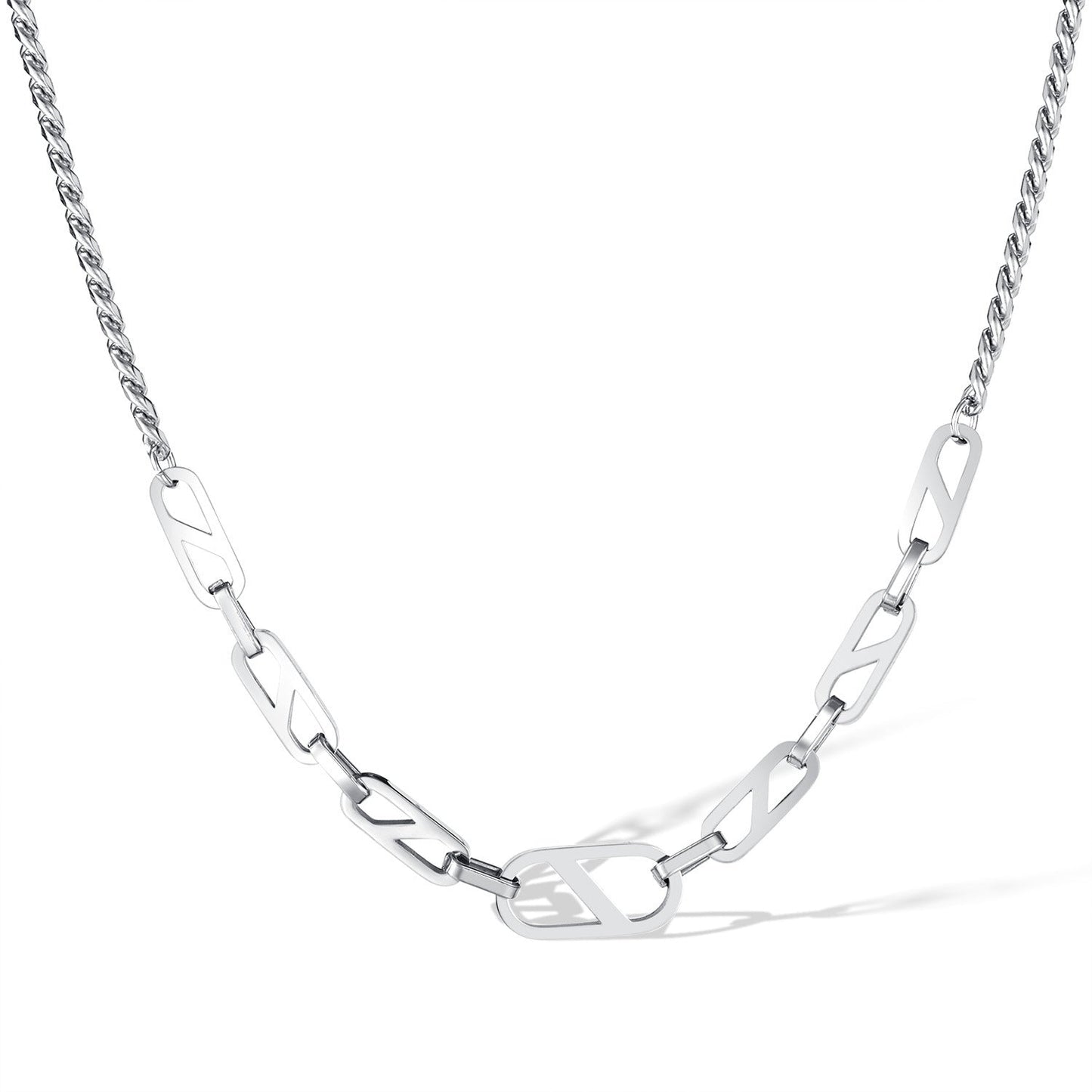 Wee Luxury Men Necklaces GX2372 - steel necklace Modern Geometric Steel Necklace for Every Style