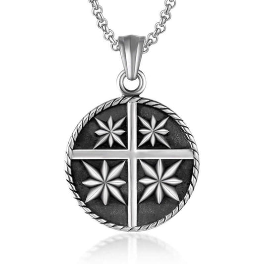 Wee Luxury Men Necklaces Men's Trendy Titanium Steel Geometric Star Necklace Pendant