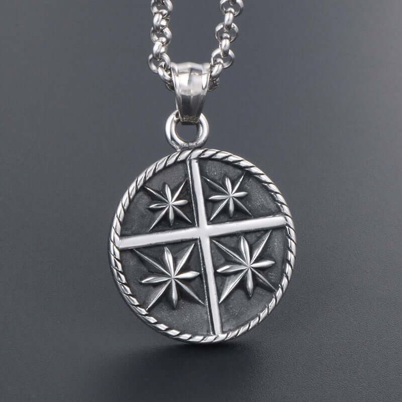 Wee Luxury Men Necklaces Men's Trendy Titanium Steel Geometric Star Necklace Pendant