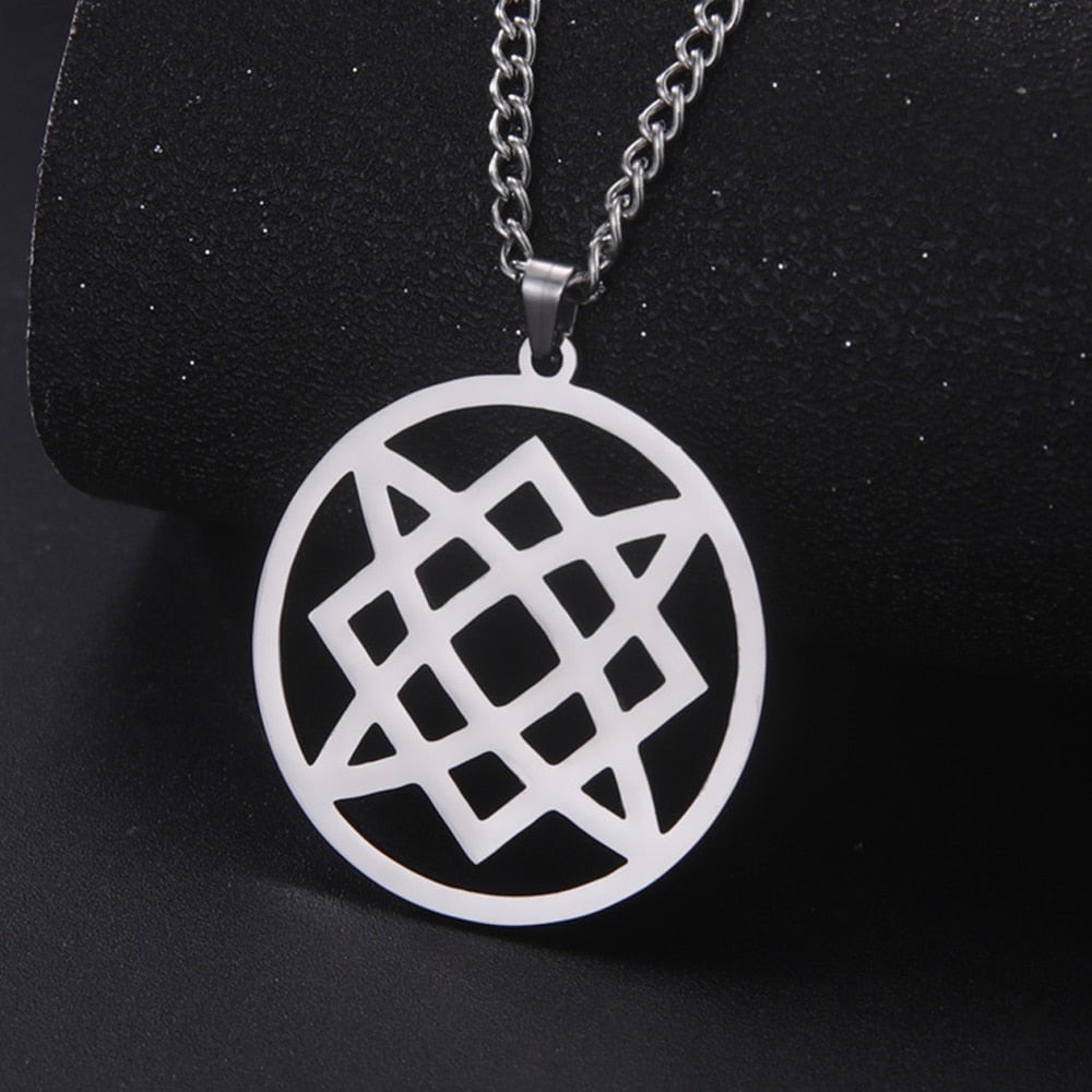 Wee Luxury Men Necklaces Mens Stainless Steel Slavic Valknut Pendant Necklace