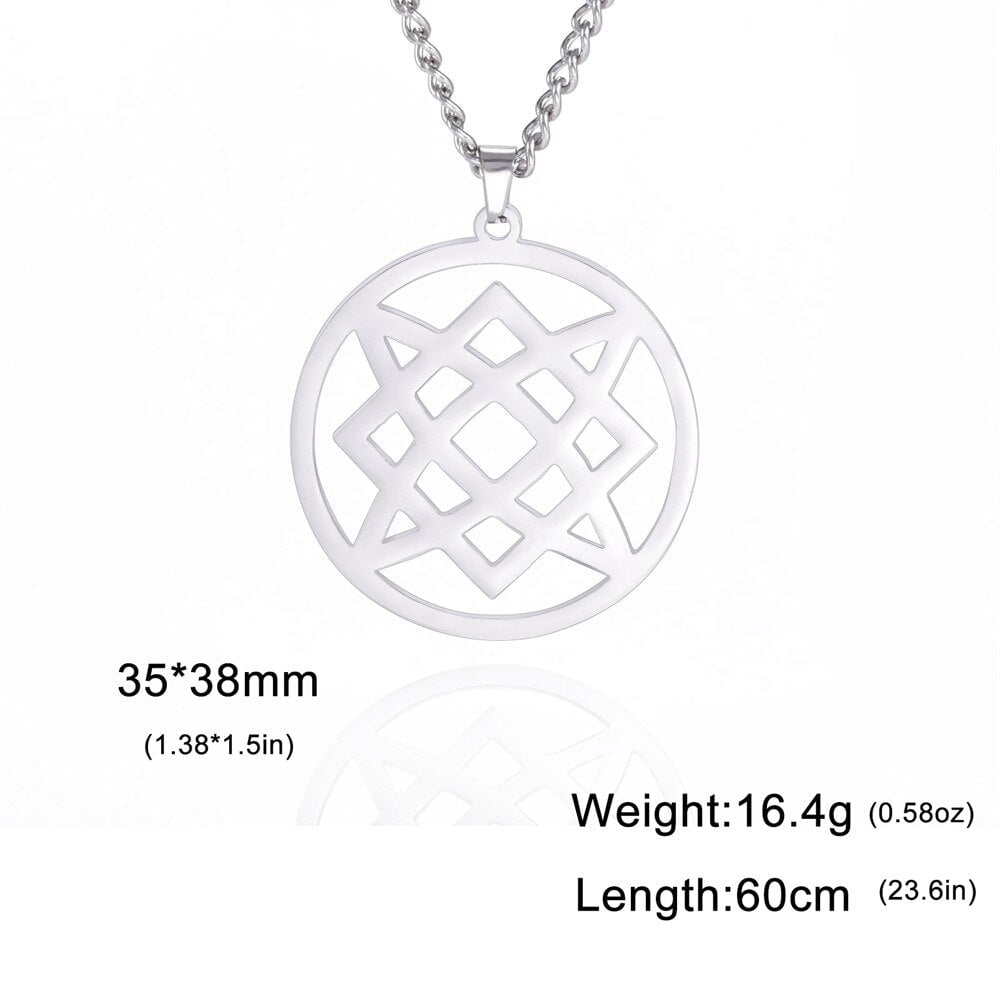 Wee Luxury Men Necklaces Mens Stainless Steel Slavic Valknut Pendant Necklace