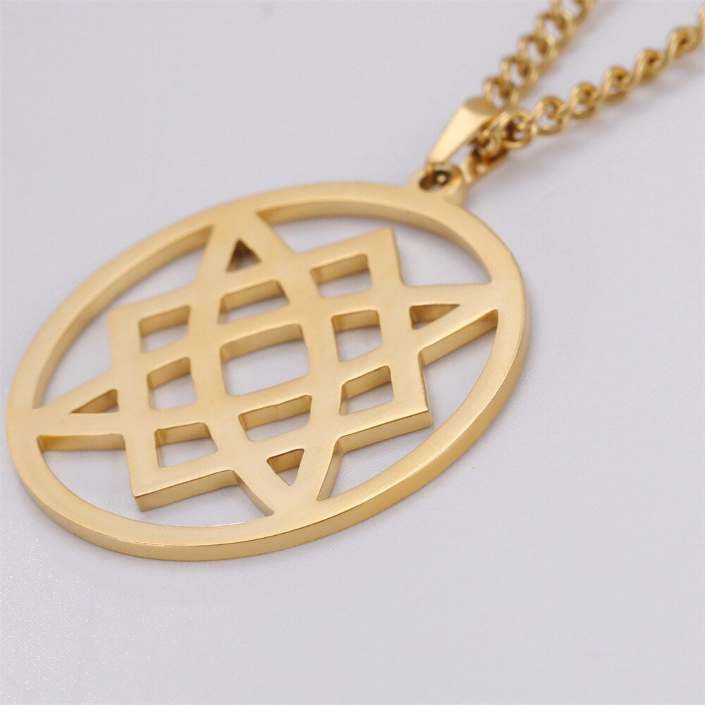 Wee Luxury Men Necklaces Mens Stainless Steel Slavic Valknut Pendant Necklace