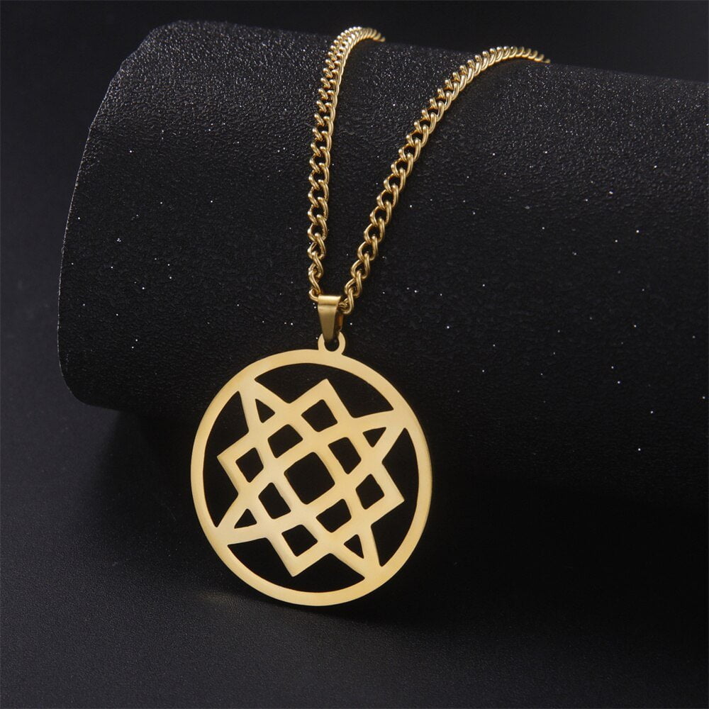 Wee Luxury Men Necklaces Mens Stainless Steel Slavic Valknut Pendant Necklace