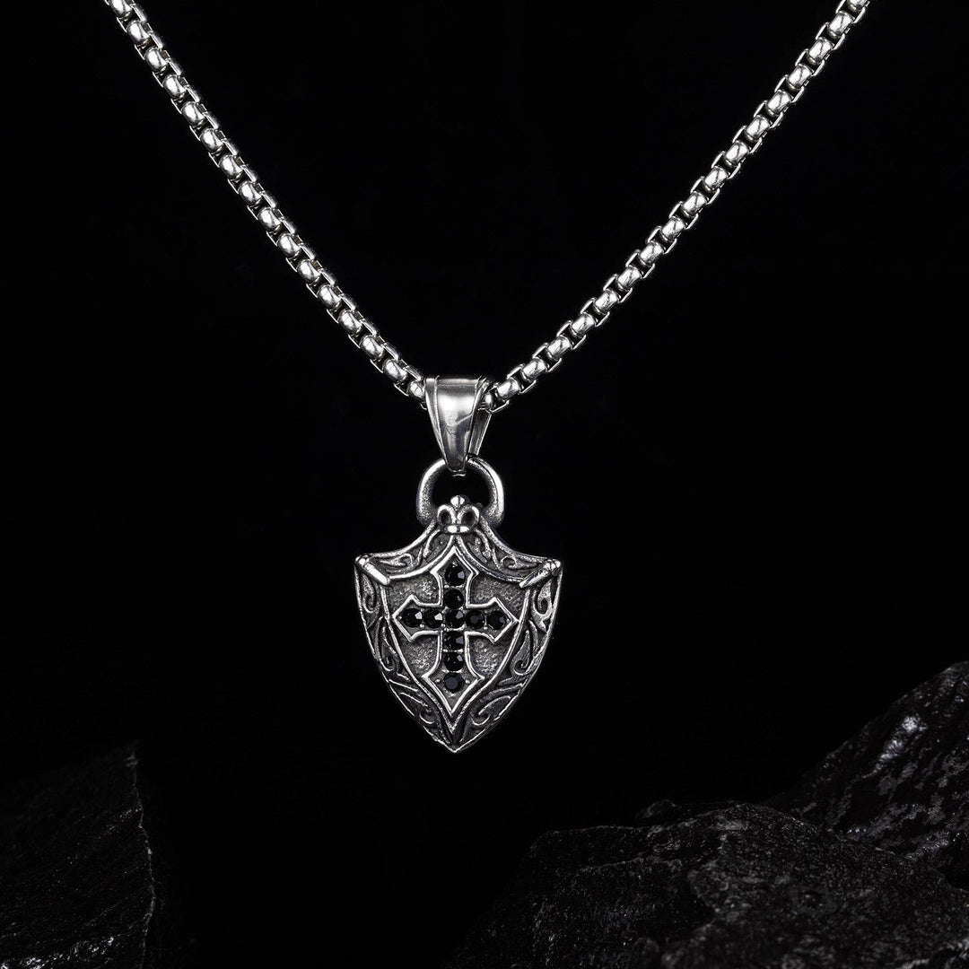 Wee Luxury Men Necklaces Mens Vintage Viking Shield Cross Necklace  Timeless Style