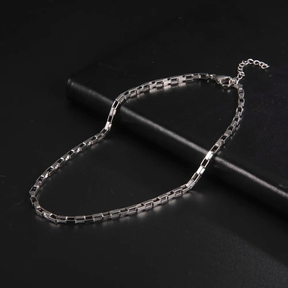 Wee Luxury Men Necklaces Paperclip Chain Stainless Steel Choker Necklaces For Men