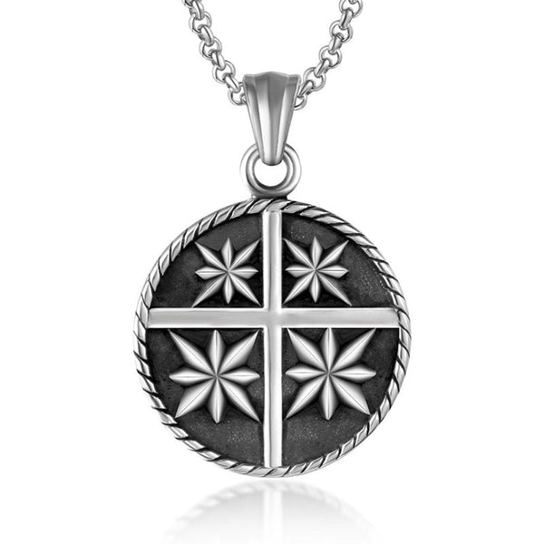 Wee Luxury Men Necklaces Men's Trendy Titanium Steel Geometric Star Necklace Pendant