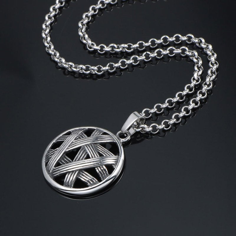 Wee Luxury Men Necklaces Pendant+ce482*3*60cm with chain Artistic Dream Catcher Vintage Necklace in Titanium Steel for Men