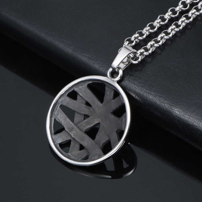 Wee Luxury Men Necklaces Pendant+ce482*3*60cm with chain Artistic Dream Catcher Vintage Necklace in Titanium Steel for Men