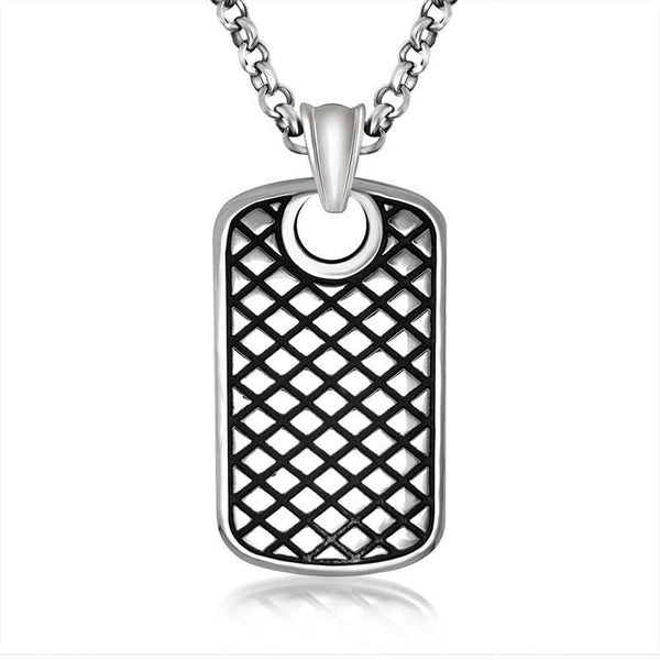 Wee Luxury Men Necklaces Pendant + ce482*3*60cm with chain Personalized Soldier Retro Tag Pendant for Men in Titanium Steel