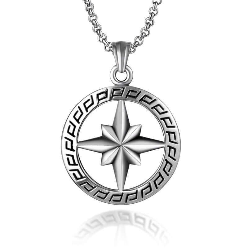 Wee Luxury Men Necklaces Pendant+ce482*3*60cm with chain Trendy Men's Hollow Star Necklace Pendant in Titanium Steel