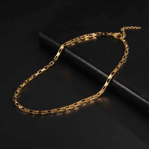 Wee Luxury Men Necklaces Paperclip Chain Stainless Steel Choker Necklaces For Men