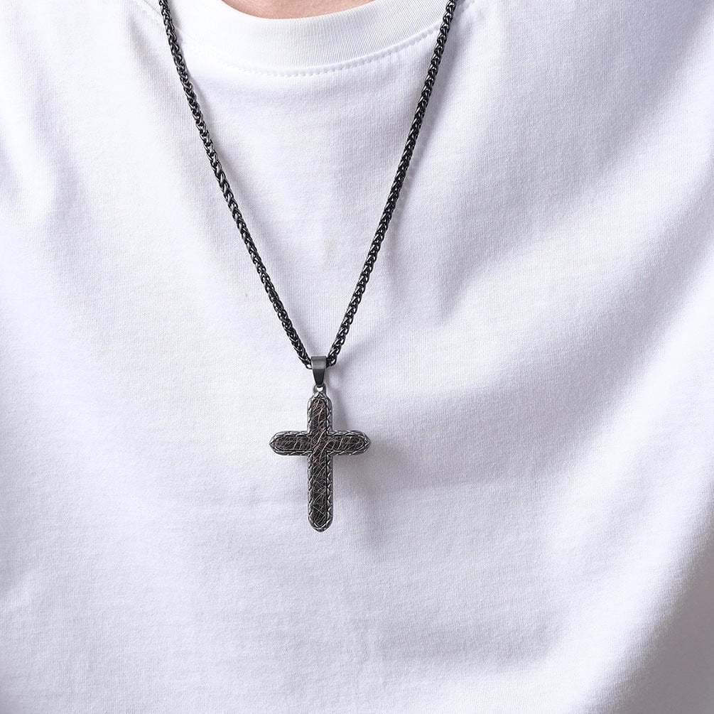 Wee Luxury Men Necklaces Stainless Steel Mens Cross Pendant Exquisite Design Originality