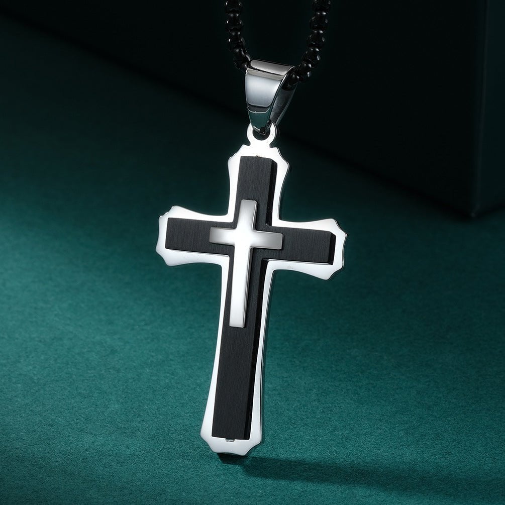 Wee Luxury Men Necklaces Stylish Stainless Steel Cross Necklace - Latest Trend