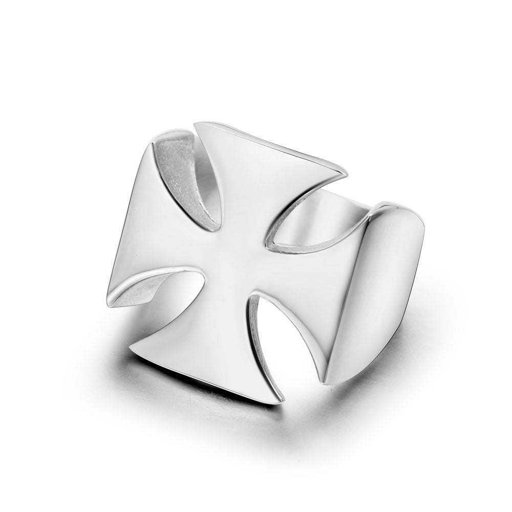 Wee Luxury Men Rings 7 Elegant Floral Cross Simple Ring for Women - Trendy Hand Accessory