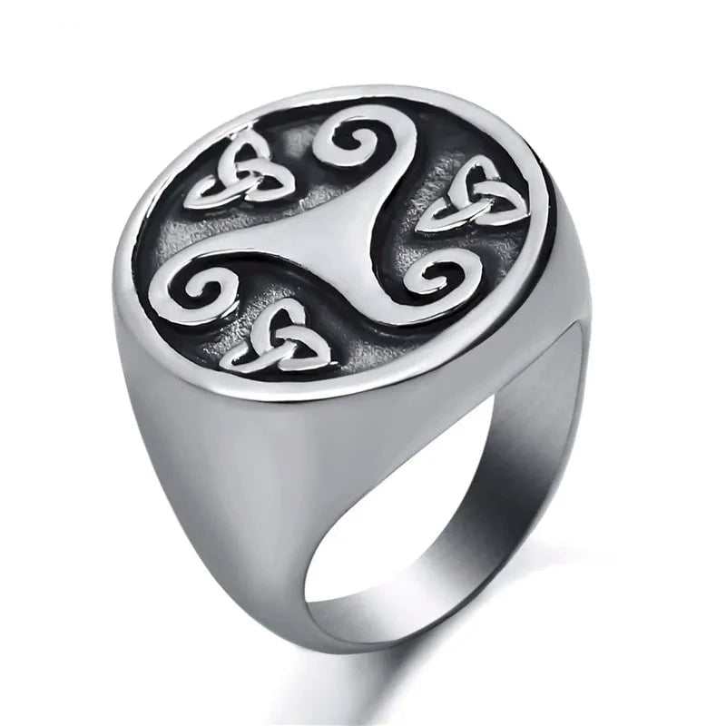 Wee Luxury Men Rings 8 Mens Boys Stainless Steel Rings Celtic Knot