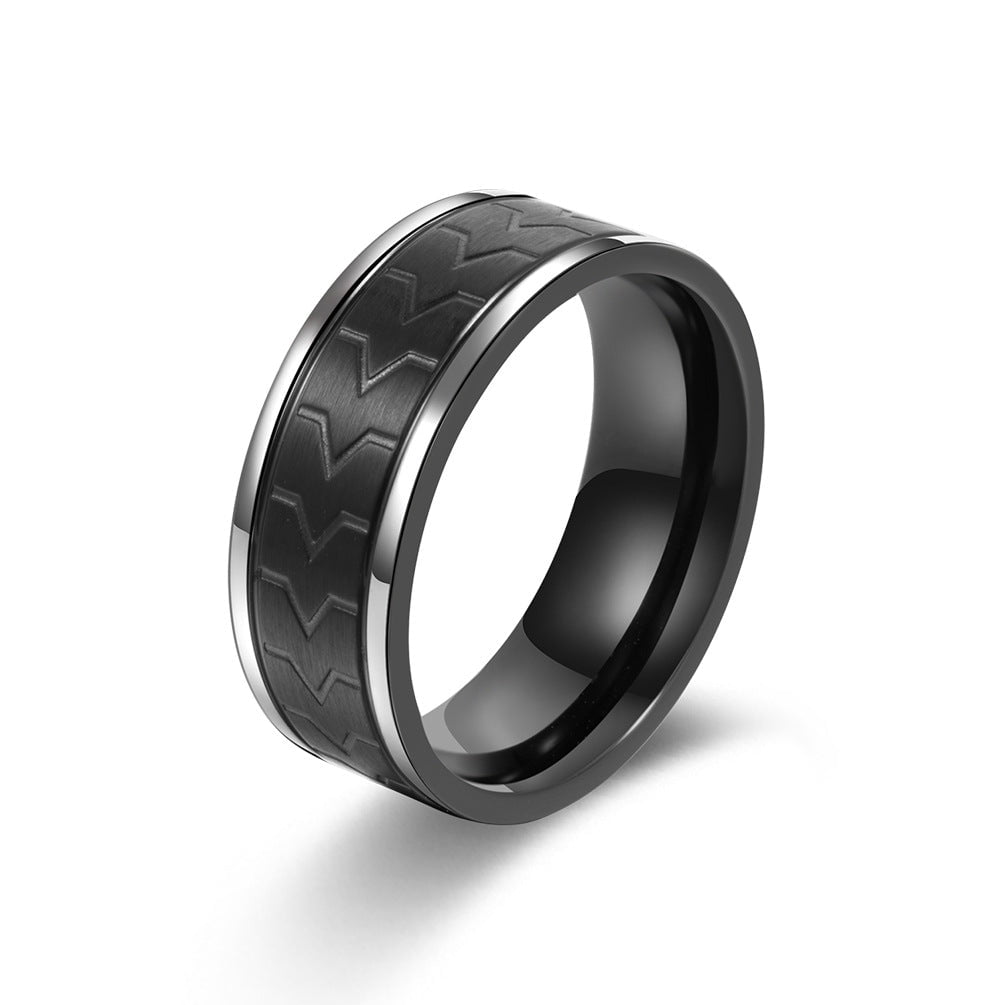 Wee Luxury Men Rings Black / 8 Vibrant and Innovative Stainless Steel Rings for Men