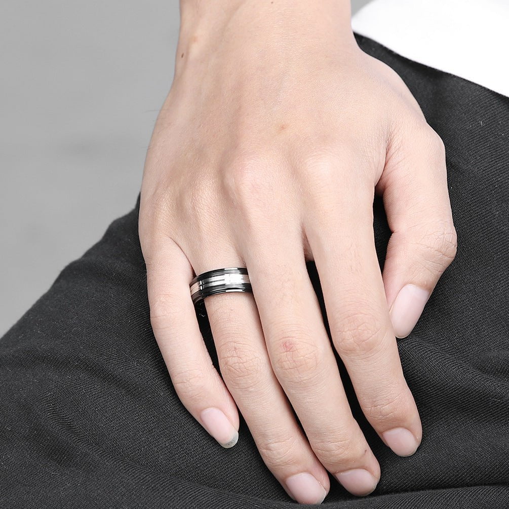 Wee Luxury Men Rings Clean Aluminum Oxide Fashion Ring  Minimalist Elegance