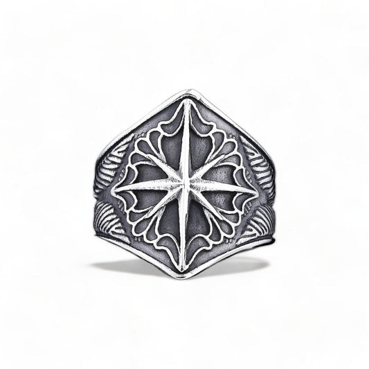 Wee Luxury Men Rings Compass / Only Ring / 7 Fashion Stainless Steel Unique Compass Ring For Men